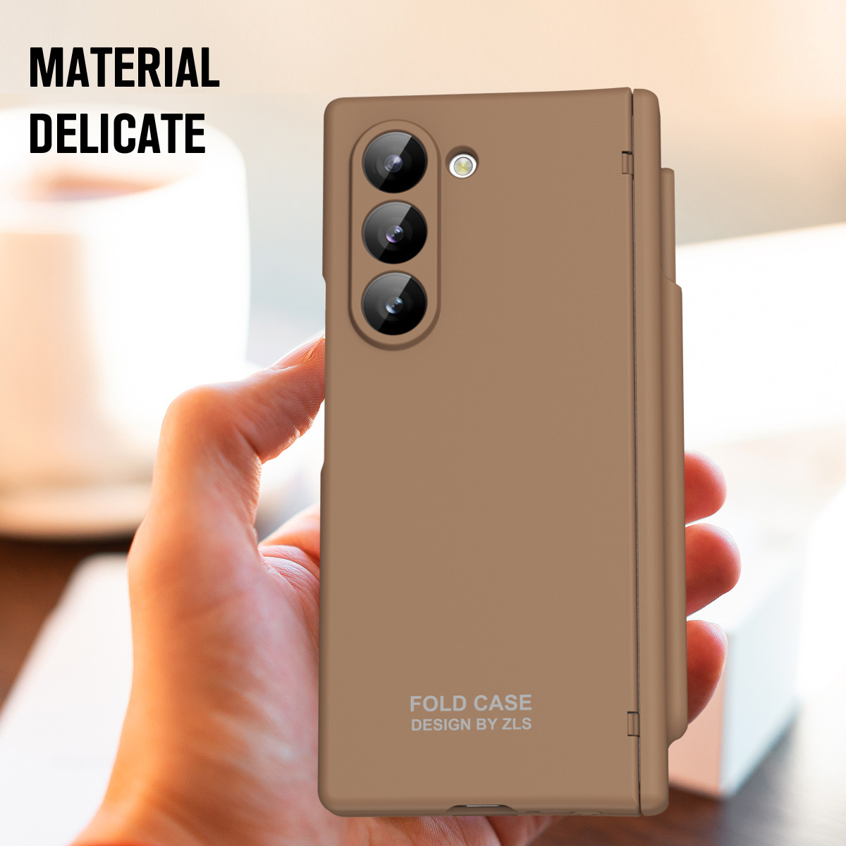 Compatible with Samsung Z Fold7/6 phone case, spring hinge, pen slot, pen cover, film, full-coverage folding screen protective case