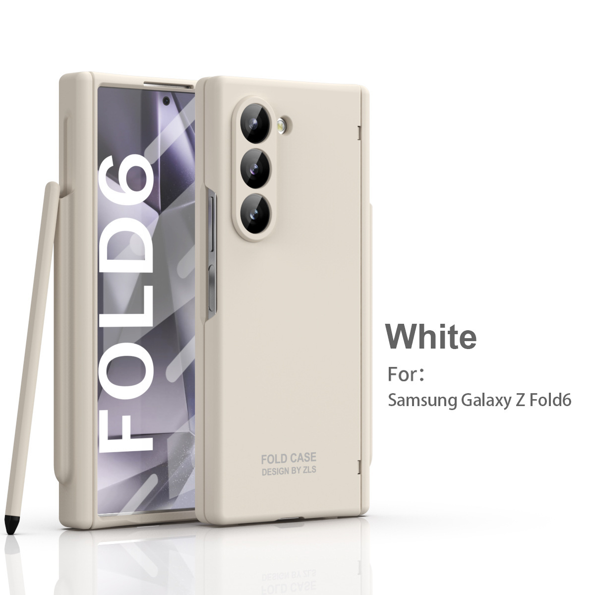 Compatible with Samsung Z Fold7/6 phone case, spring hinge, pen slot, pen cover, film, full-coverage folding screen protective case