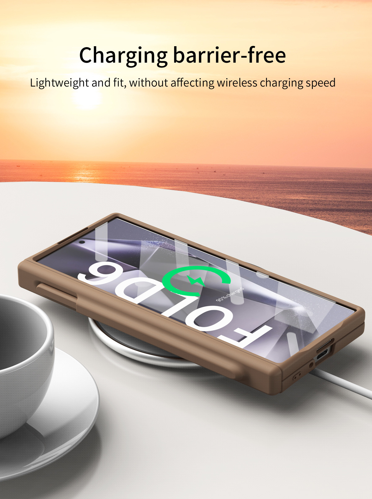 Compatible with Samsung Z Fold7/6 phone case, spring hinge, pen slot, pen cover, film, full-coverage folding screen protective case