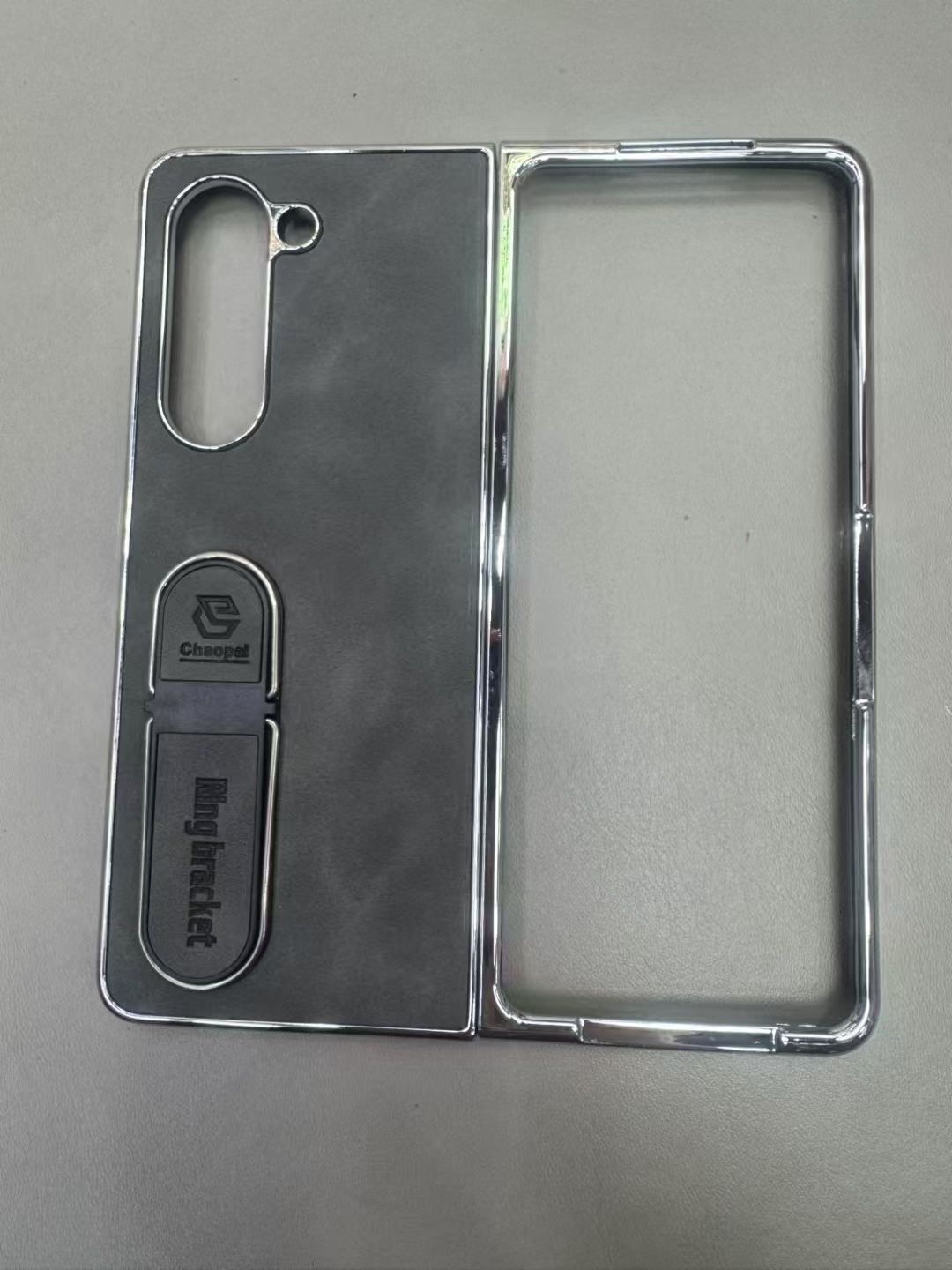 Compatible with Samsung Z Fold8 Ultra phone case, 7/6 vegan leather, electroplated stand, 5/4/3 folding screen protective case