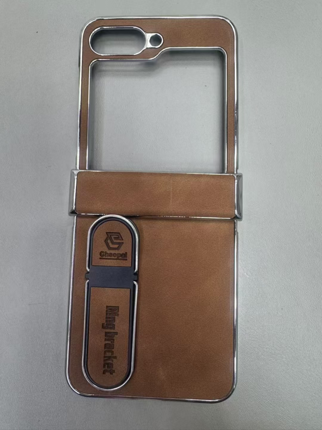 Compatible with Samsung Z Fold8 Ultra phone case, 7/6 vegan leather, electroplated stand, 5/4/3 folding screen protective case