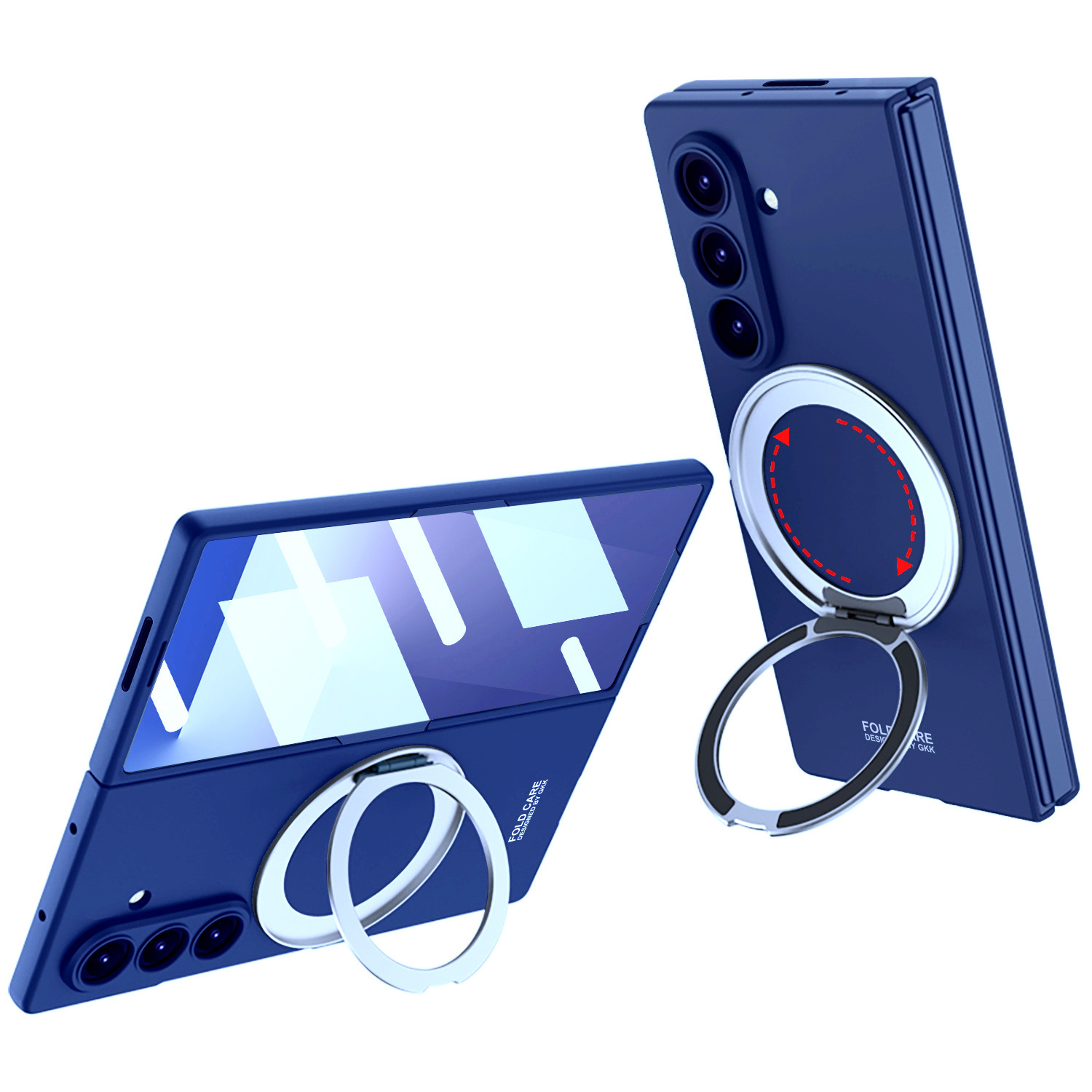 Compatible with Samsung Z Fold8U phone case 7/6 wireless charging magnetic 360° rotating stand 5/4 ultra-thin protective case