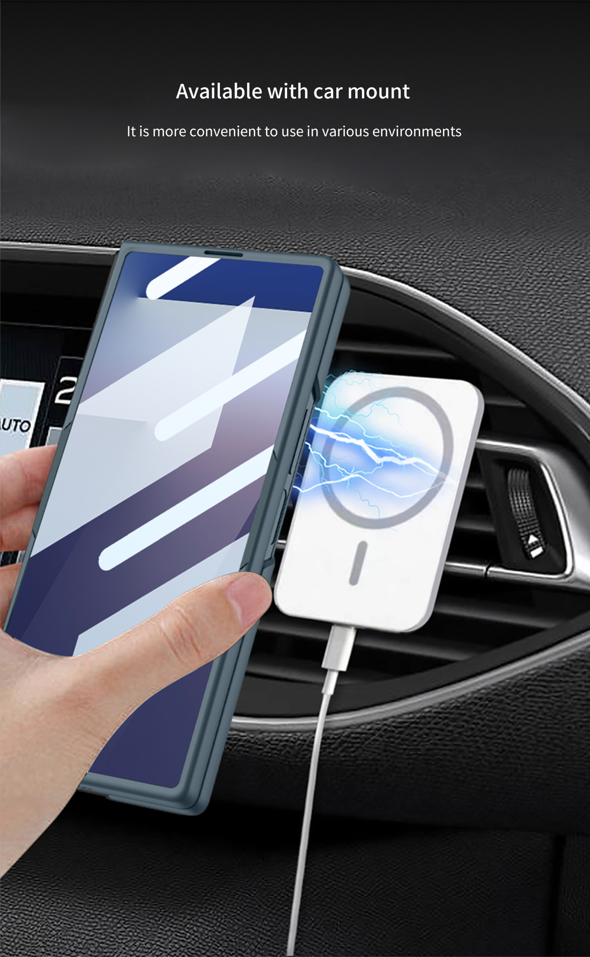 Compatible with Samsung Z Fold8U phone case 7/6 wireless charging magnetic 360° rotating stand 5/4 ultra-thin protective case