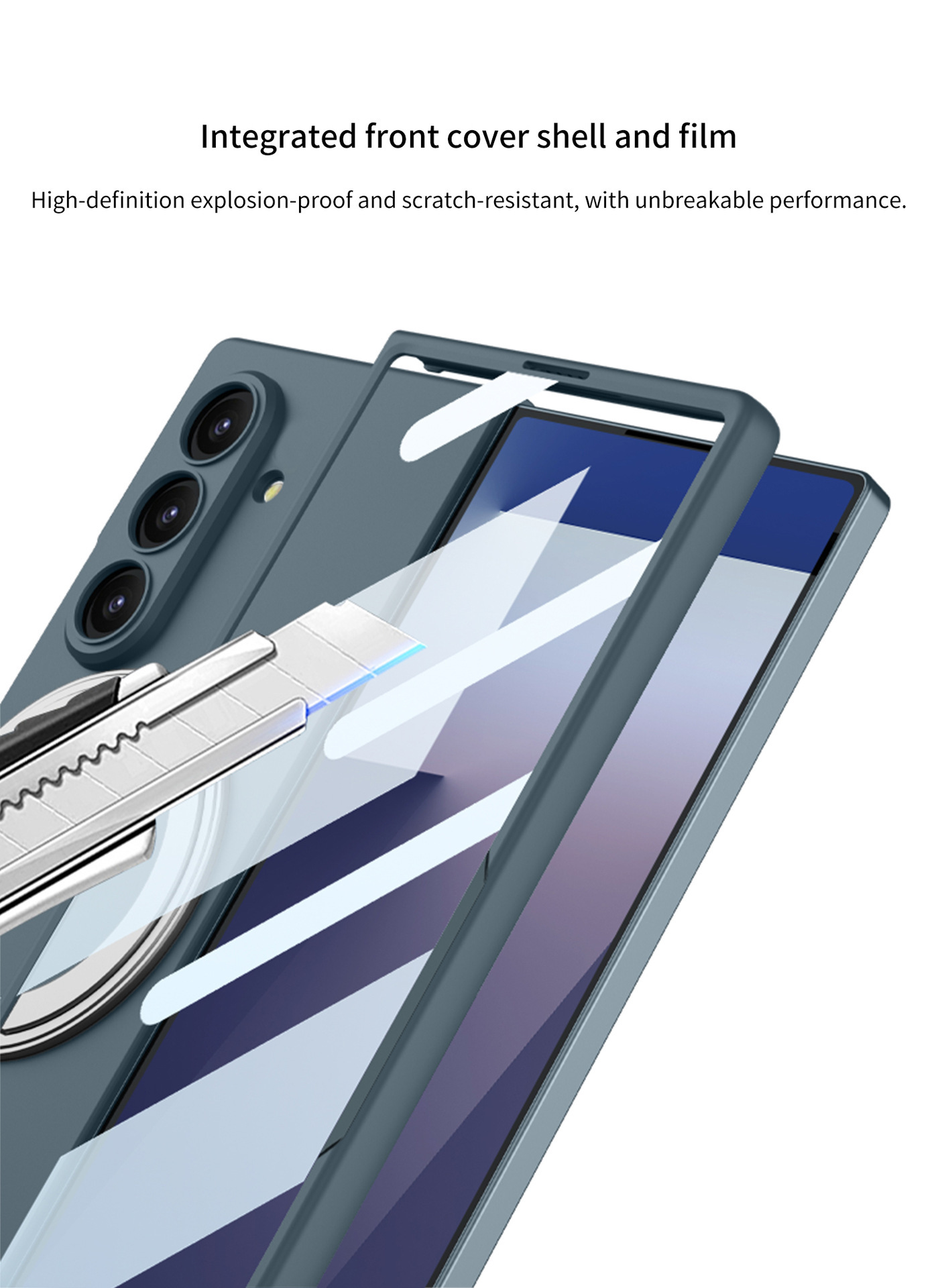 Compatible with Samsung Z Fold8U phone case 7/6 wireless charging magnetic 360° rotating stand 5/4 ultra-thin protective case