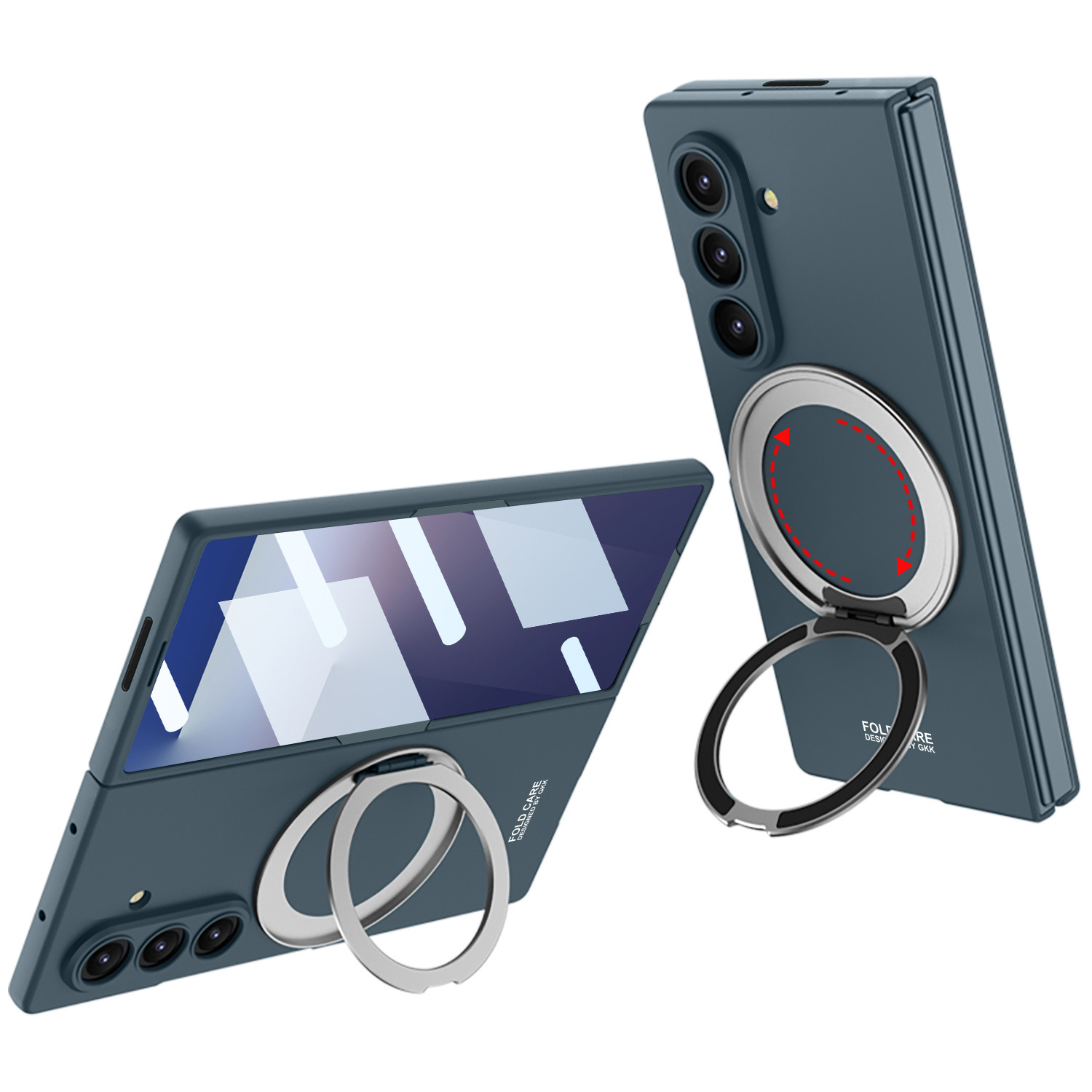 Compatible with Samsung Z Fold8U phone case 7/6 wireless charging magnetic 360° rotating stand 5/4 ultra-thin protective case