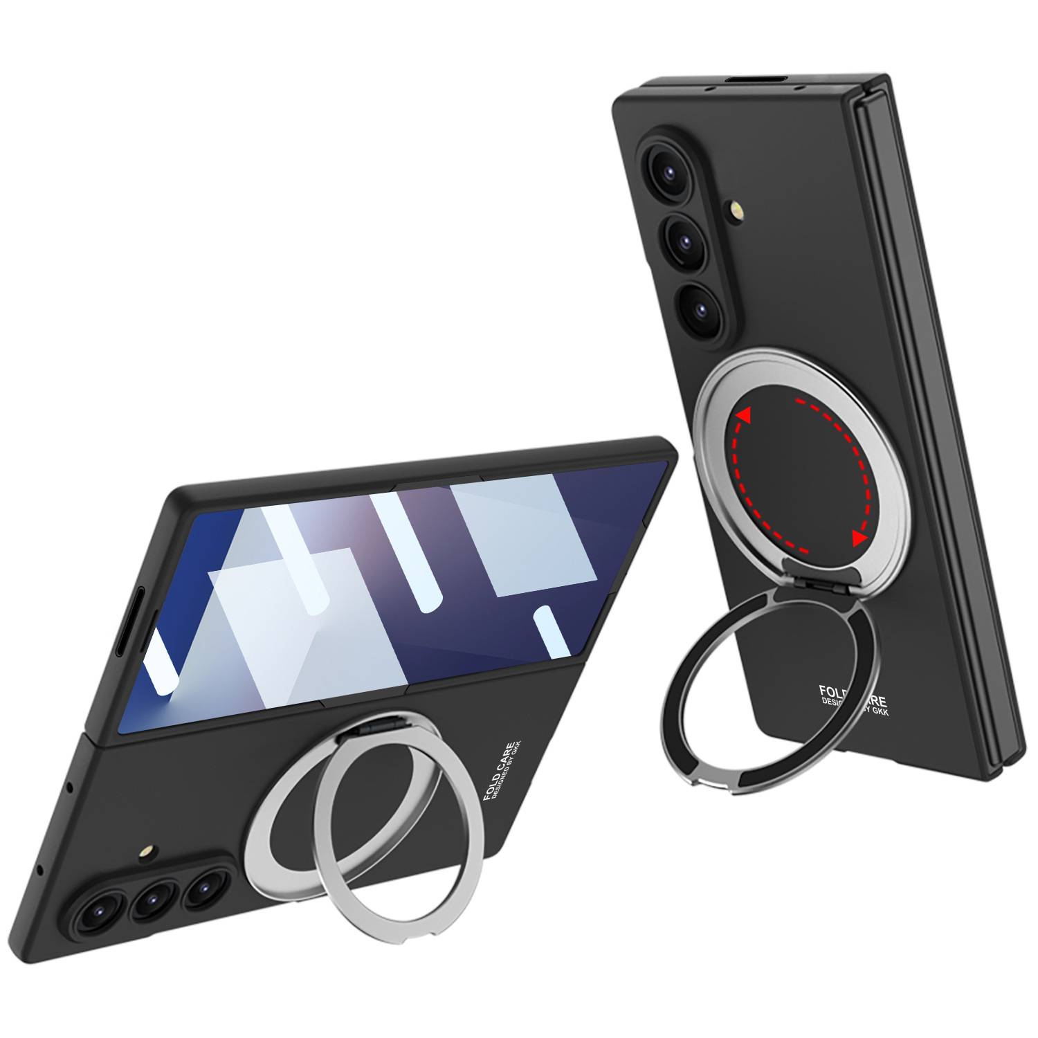 Compatible with Samsung Z Fold8U phone case 7/6 wireless charging magnetic 360° rotating stand 5/4 ultra-thin protective case