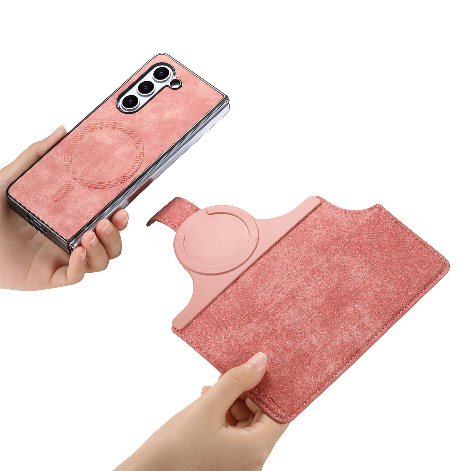 Compatible with Samsung Z Fold8U phone case 7/6/5 magnetic 2-in-1 flip cover with SIM card slot 4/3 drop protection case