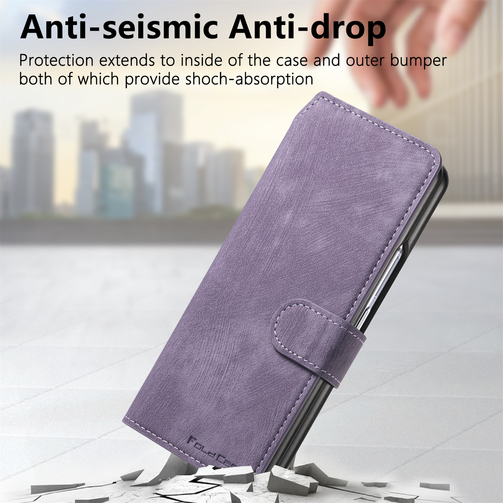 Compatible with Samsung Z Fold8U phone case 7/6/5 magnetic 2-in-1 flip cover with SIM card slot 4/3 drop protection case
