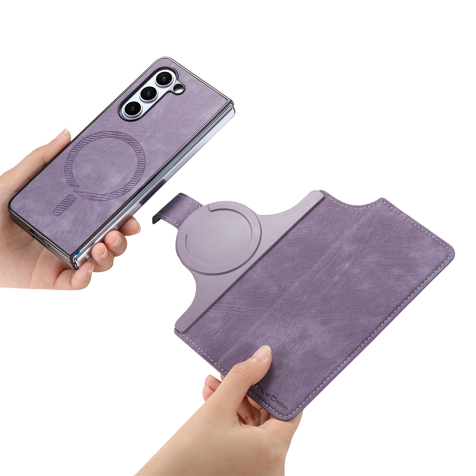Compatible with Samsung Z Fold8U phone case 7/6/5 magnetic 2-in-1 flip cover with SIM card slot 4/3 drop protection case