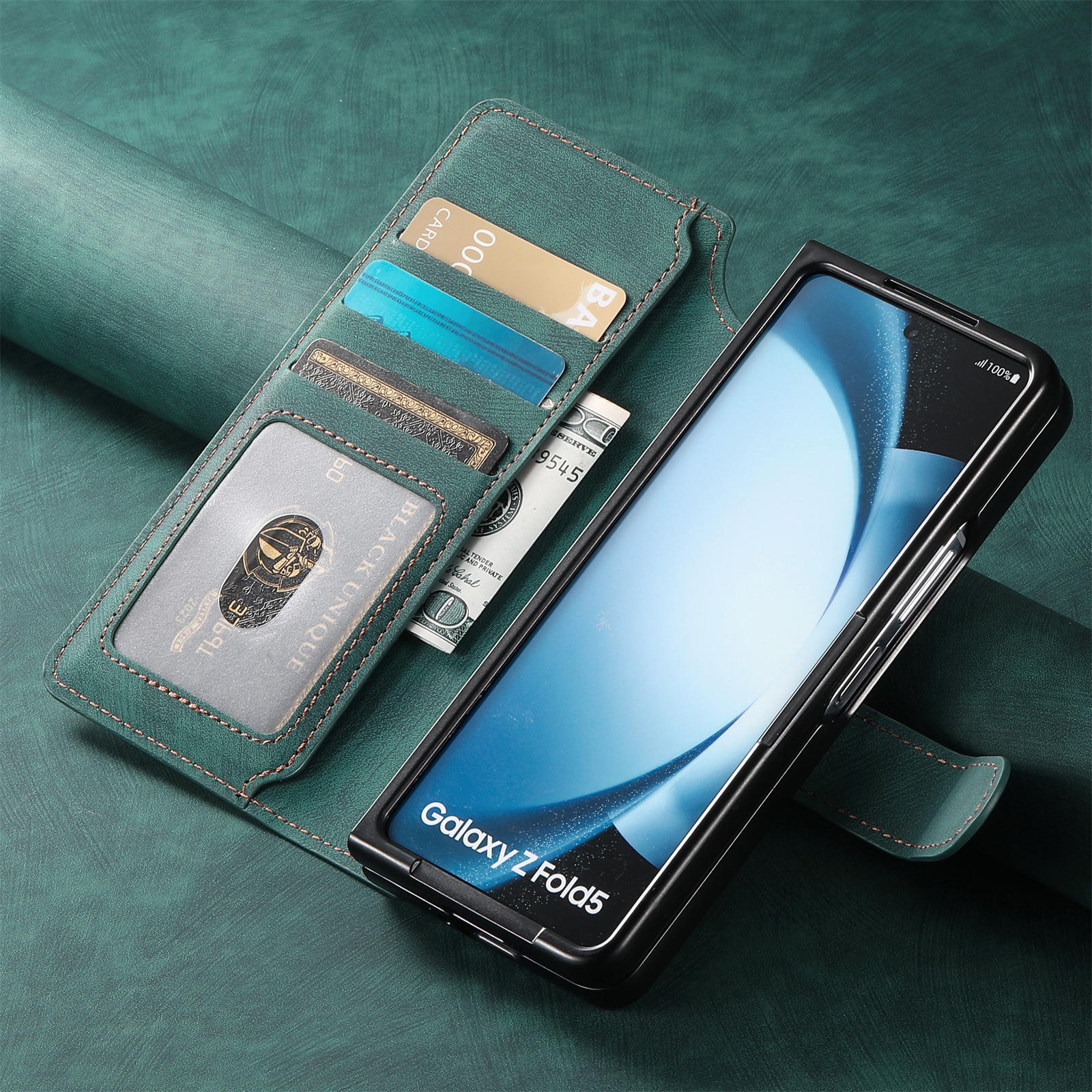 Compatible with Samsung Z Fold8U phone case 7/6/5 magnetic 2-in-1 flip cover with SIM card slot 4/3 drop protection case