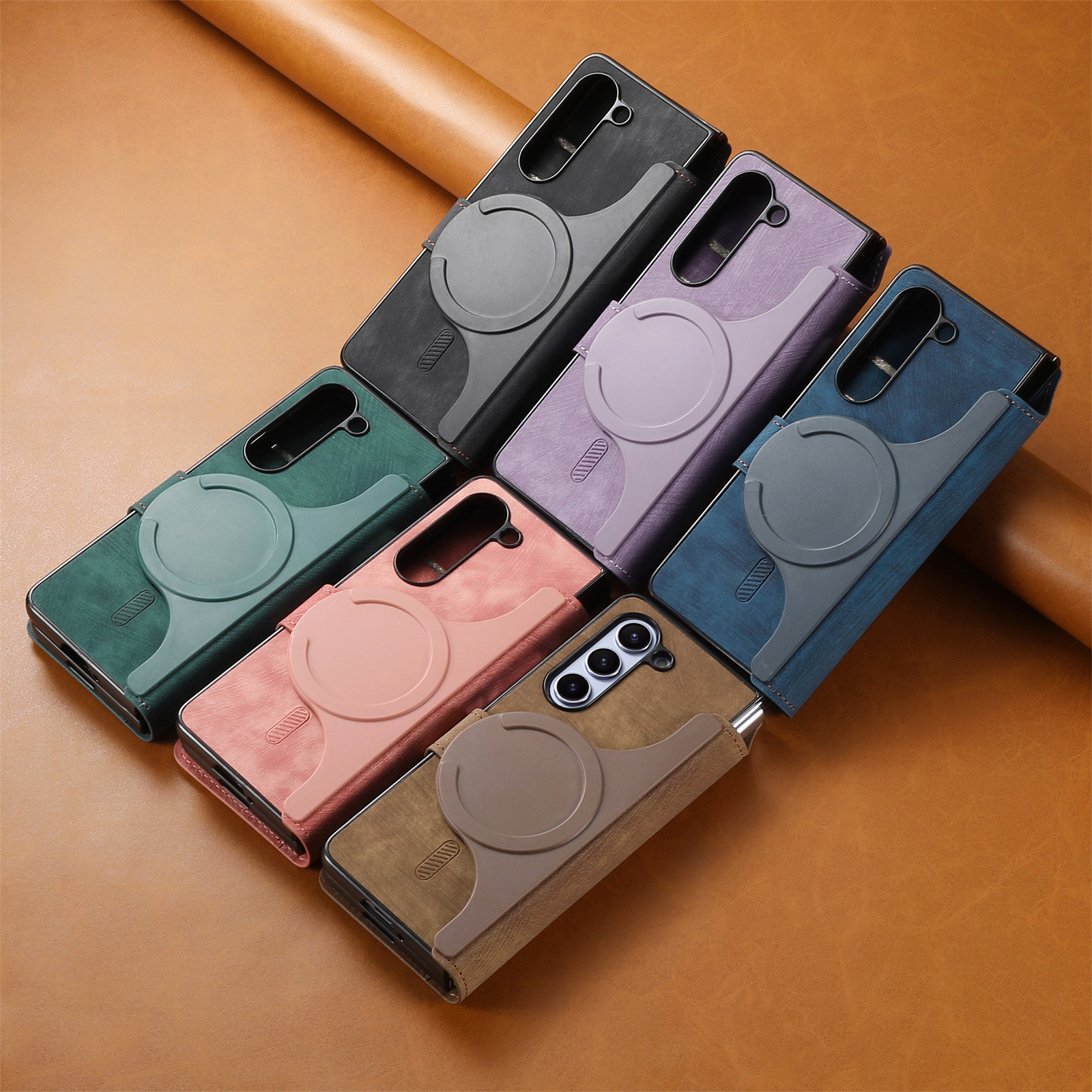 Compatible with Samsung Z Fold8U phone case 7/6/5 magnetic 2-in-1 flip cover with SIM card slot 4/3 drop protection case