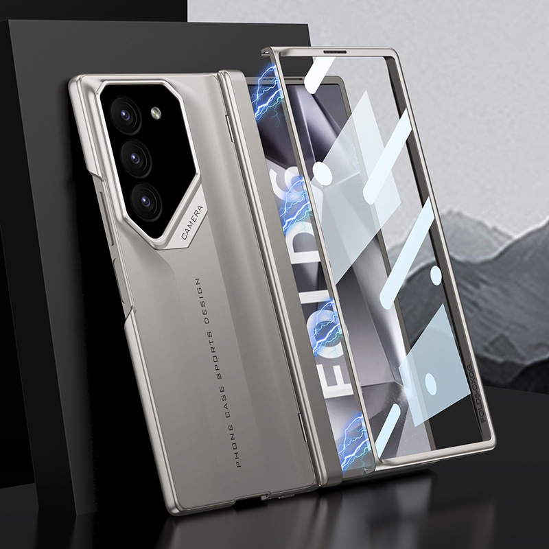 Compatible with Samsung Z Fold7/6 phone case, 5/4 magnetic hinge, supercar-style full-coverage drop-proof folding protective case.