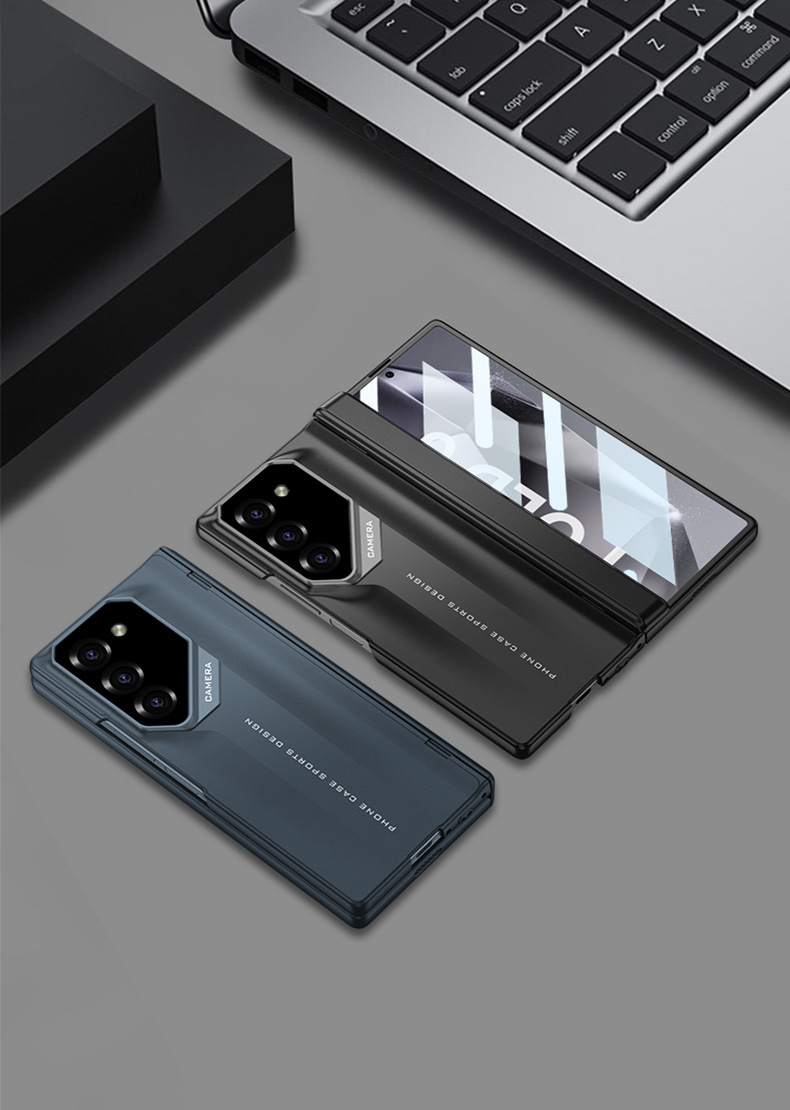 Compatible with Samsung Z Fold7/6 phone case, 5/4 magnetic hinge, supercar-style full-coverage drop-proof folding protective case.