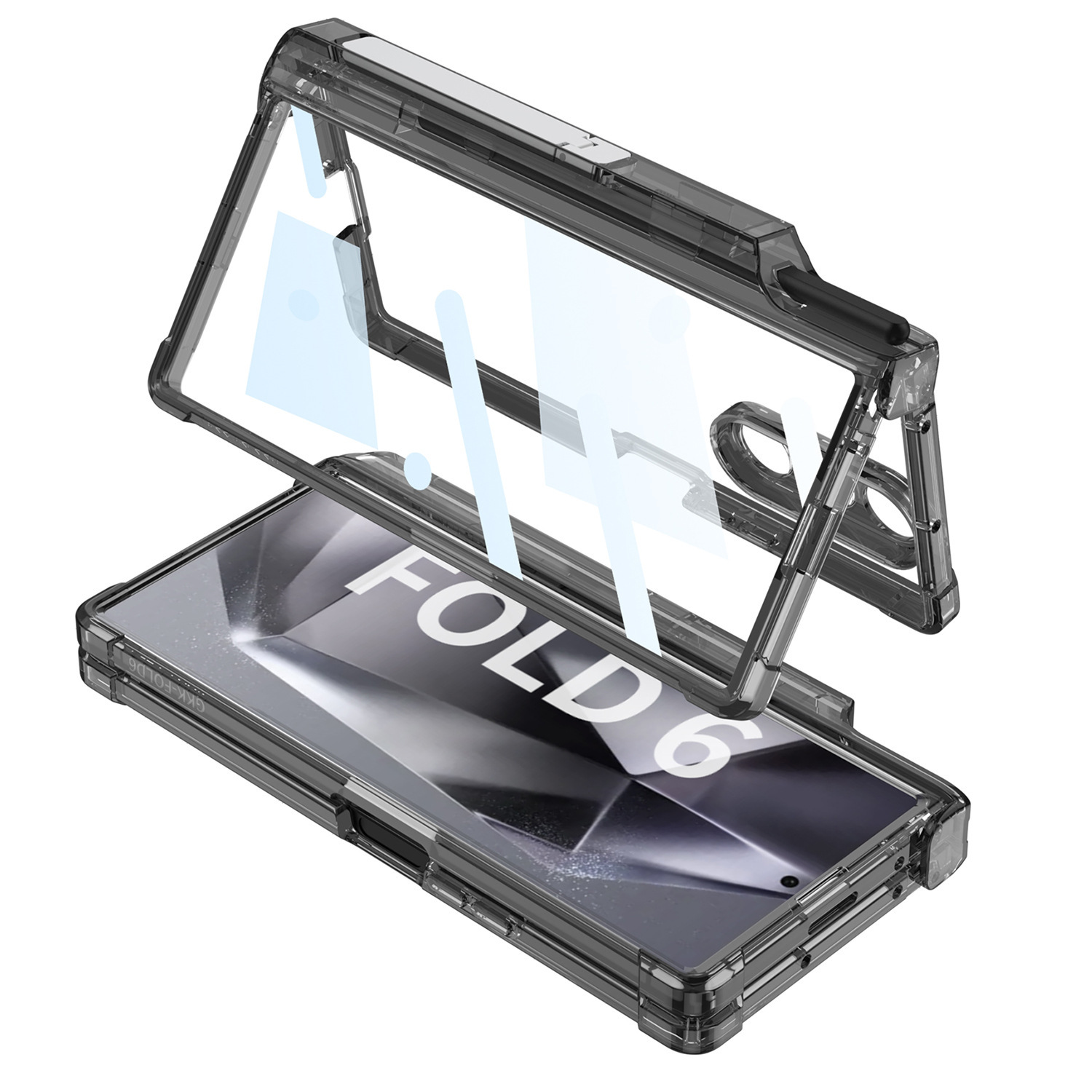 Compatible with Samsung Z Fold8U phone case, 7/6/5 hinge stand, pen case, wireless inflatable case, protective film.