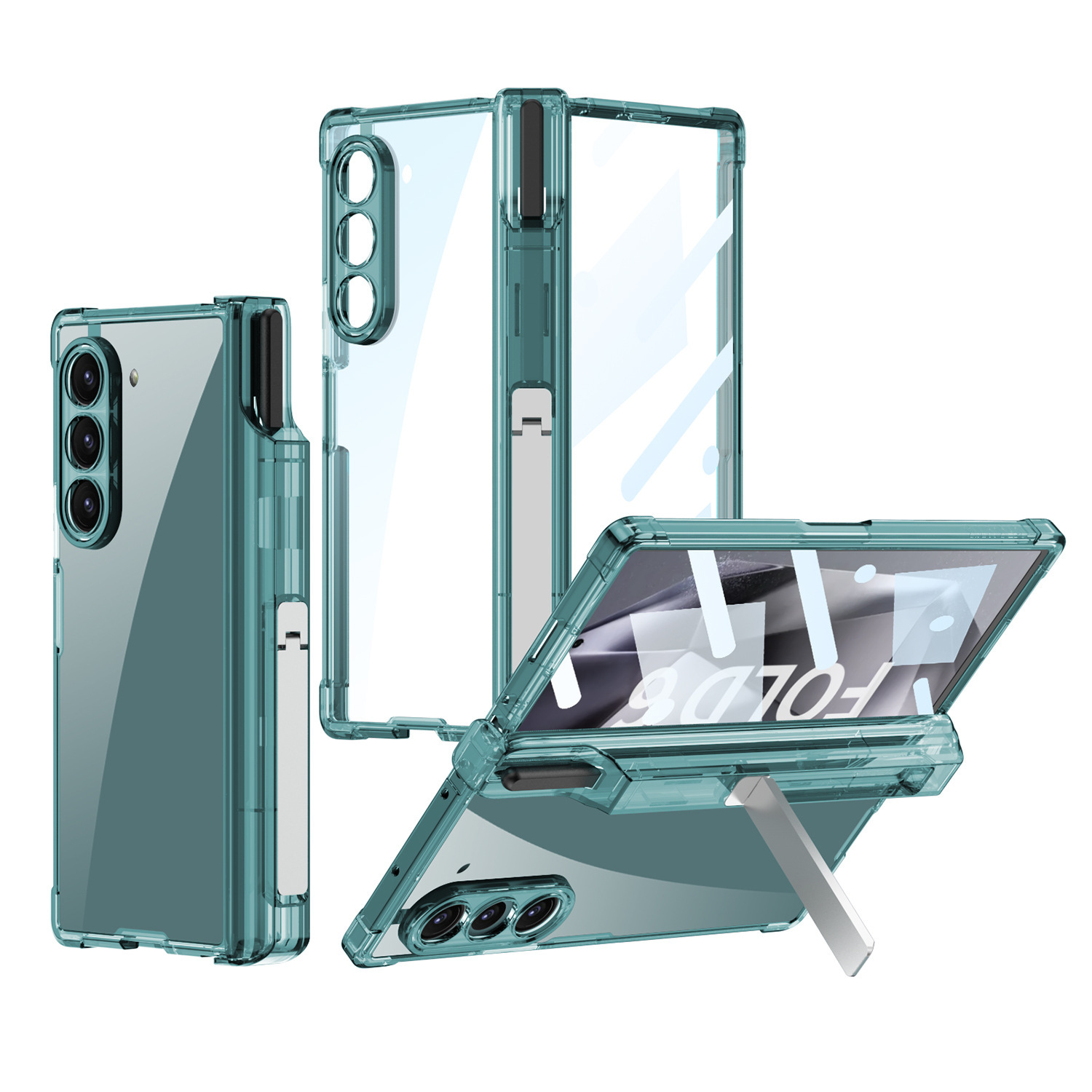 Compatible with Samsung Z Fold8U phone case, 7/6/5 hinge stand, pen case, wireless inflatable case, protective film.