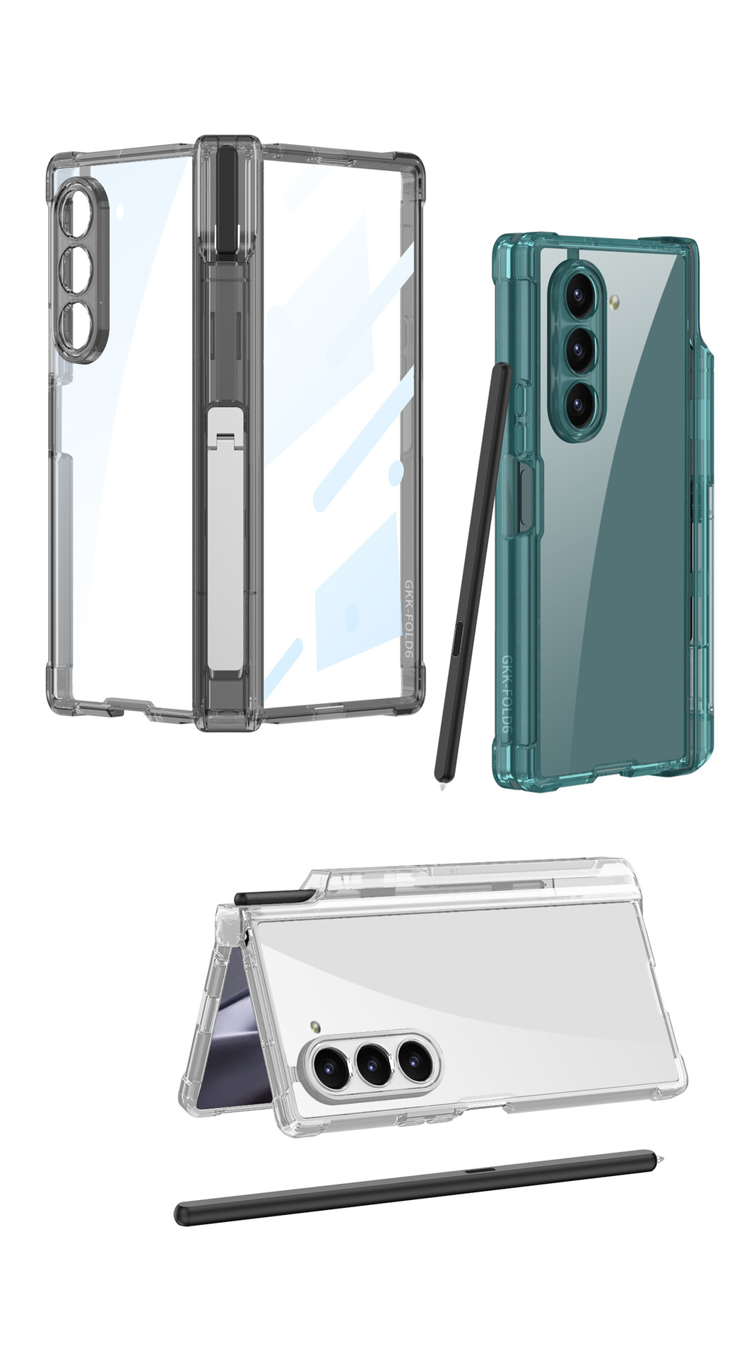Compatible with Samsung Z Fold8U phone case, 7/6/5 hinge stand, pen case, wireless inflatable case, protective film.