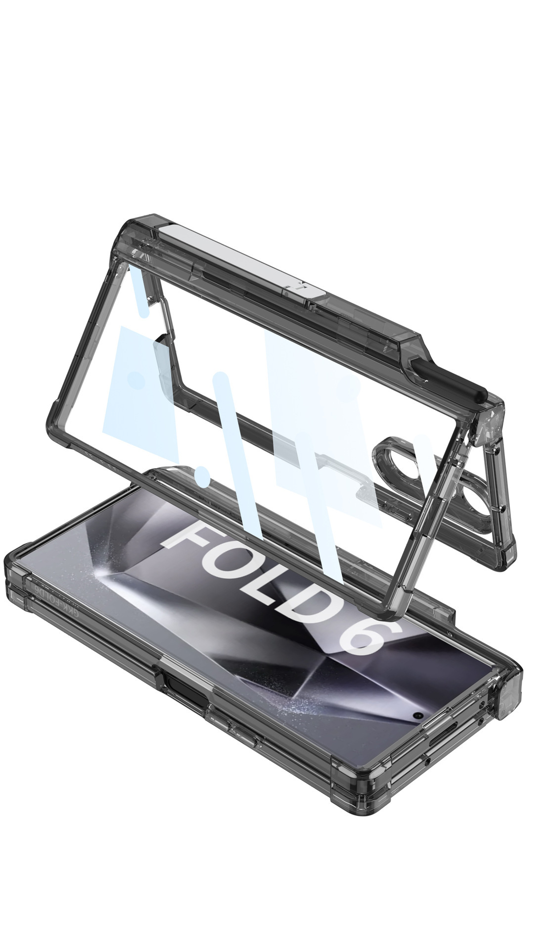 Compatible with Samsung Z Fold8U phone case, 7/6/5 hinge stand, pen case, wireless inflatable case, protective film.