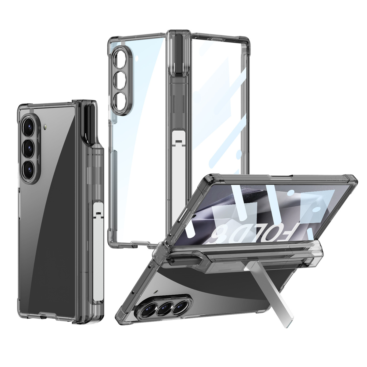 Compatible with Samsung Z Fold8U phone case, 7/6/5 hinge stand, pen case, wireless inflatable case, protective film.