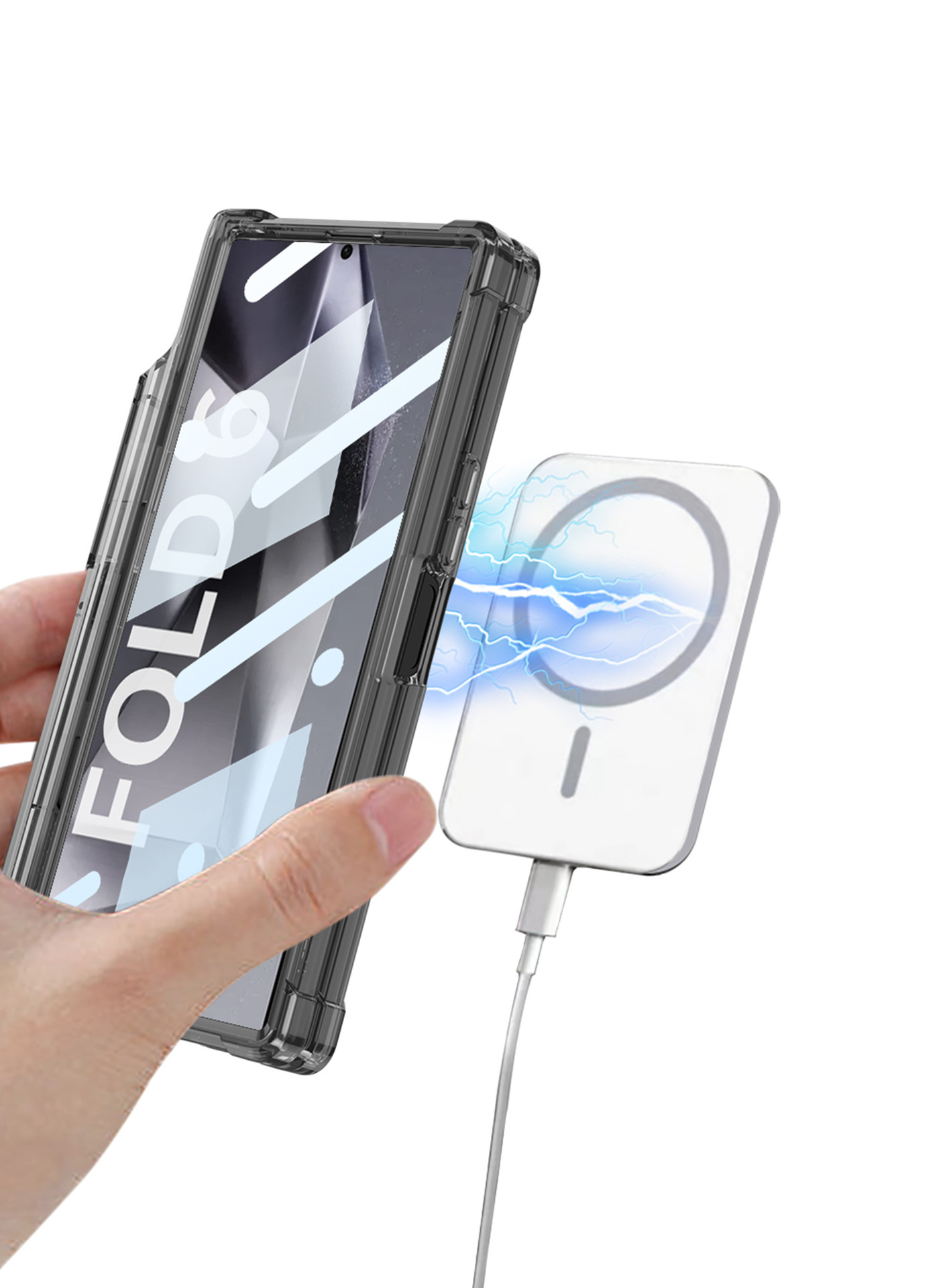 Compatible with Samsung Z Fold8U phone case, 7/6/5 hinge stand, pen case, wireless inflatable case, protective film.