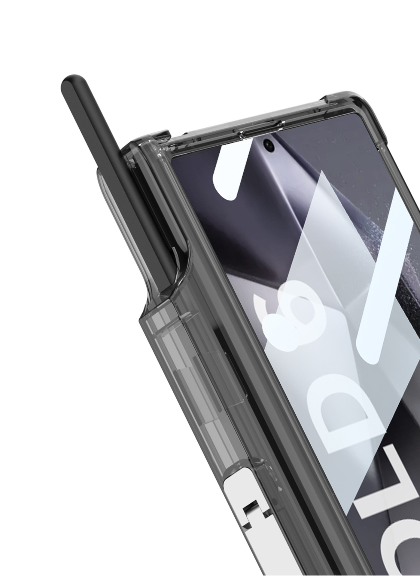Compatible with Samsung Z Fold8U phone case, 7/6/5 hinge stand, pen case, wireless inflatable case, protective film.