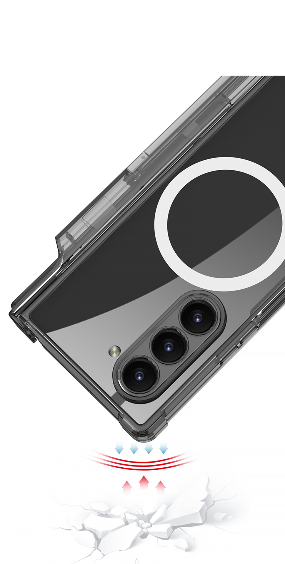 Compatible with Samsung Z Fold8U phone case, 7/6/5 hinge stand, pen case, wireless inflatable case, protective film.