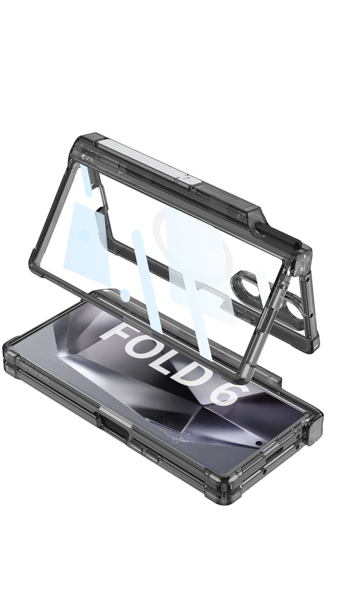 Compatible with Samsung Z Fold8U phone case, 7/6/5 hinge stand, pen case, wireless inflatable case, protective film.