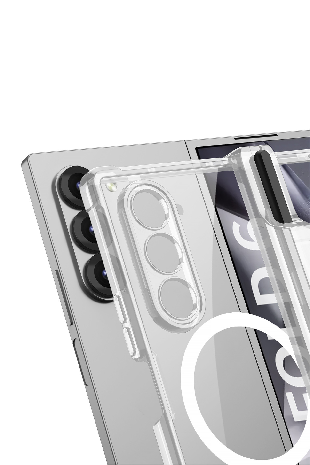 Compatible with Samsung Z Fold8U phone case, 7/6/5 hinge stand, pen case, wireless inflatable case, protective film.