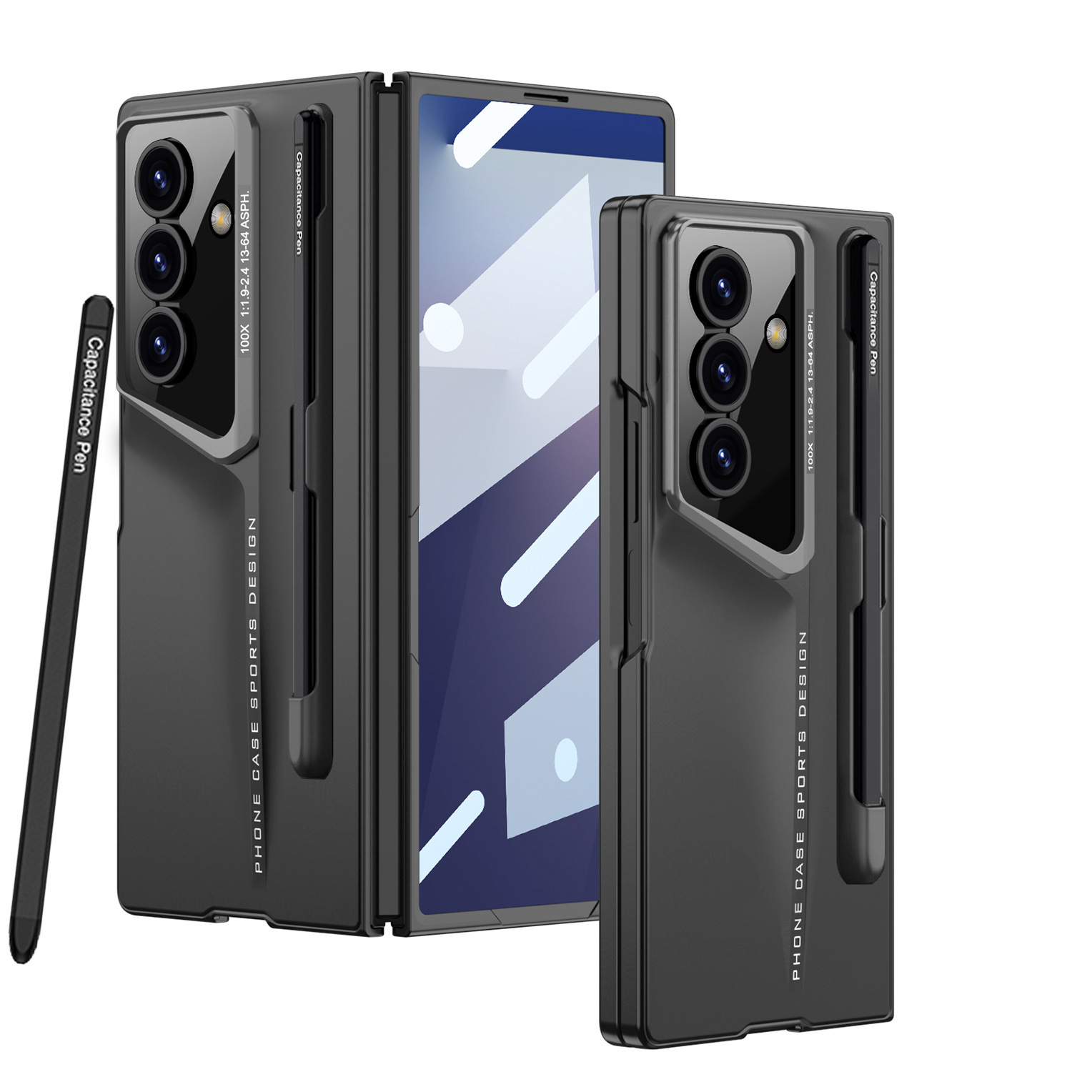 Compatible with Samsung Z Fold8U phone case, 7/6-inch pen slot case and screen protector, ultra-thin blade 5/4-inch folding screen protective case