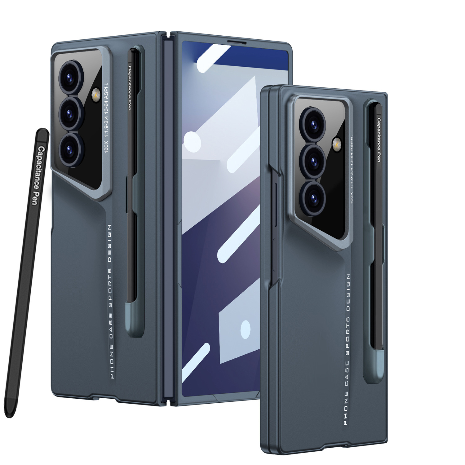 Compatible with Samsung Z Fold8U phone case, 7/6-inch pen slot case and screen protector, ultra-thin blade 5/4-inch folding screen protective case