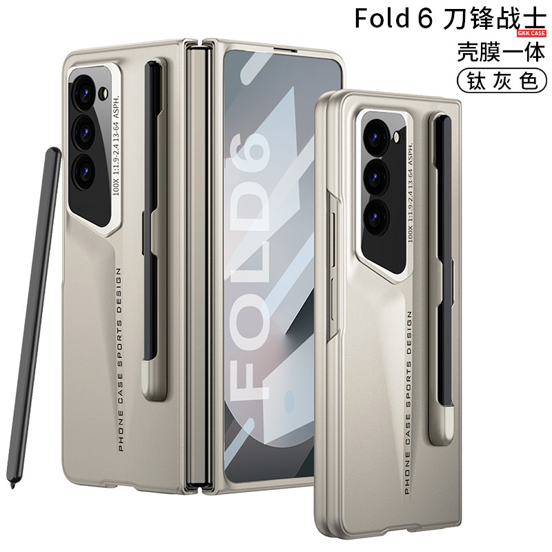 Compatible with Samsung Z Fold8U phone case, 7/6-inch pen slot case and screen protector, ultra-thin blade 5/4-inch folding screen protective case
