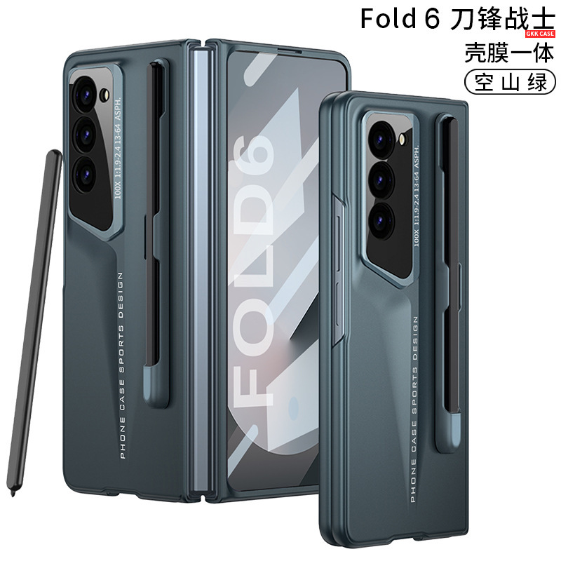 Compatible with Samsung Z Fold8U phone case, 7/6-inch pen slot case and screen protector, ultra-thin blade 5/4-inch folding screen protective case