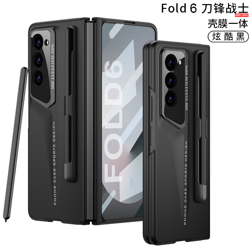 Compatible with Samsung Z Fold8U phone case, 7/6-inch pen slot case and screen protector, ultra-thin blade 5/4-inch folding screen protective case