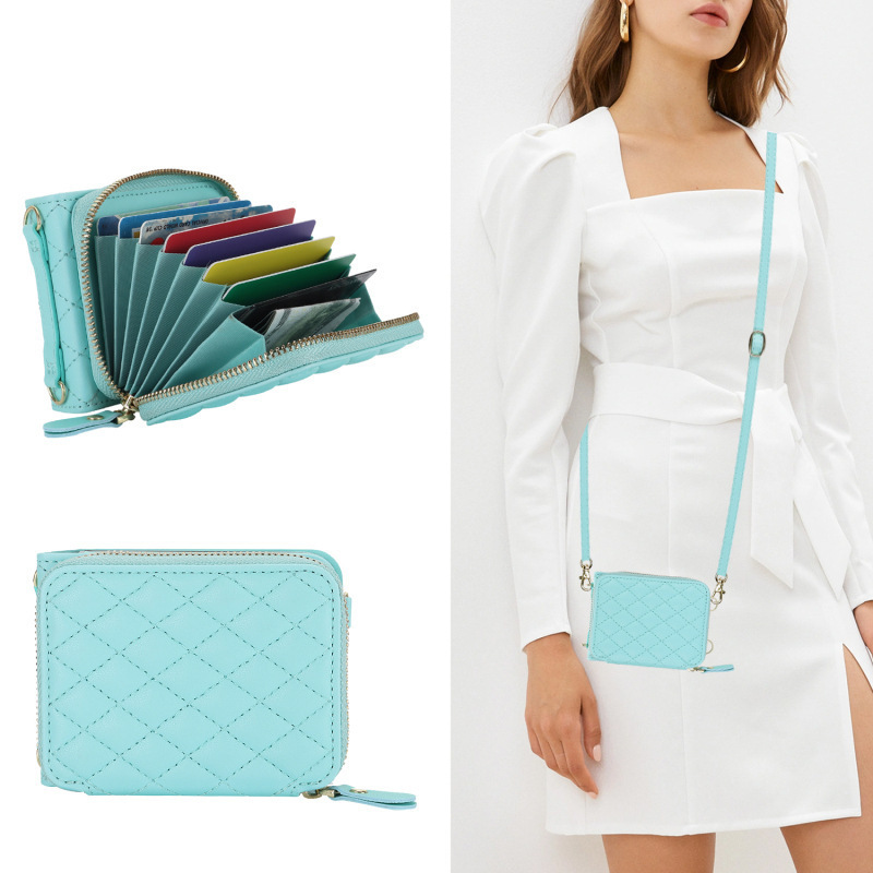 Compatible with Samsung Z Flip 7/6/5 phone case, 4/3-inch Chanel-style zipper card holder, fashionable crossbody shoulder strap protective case