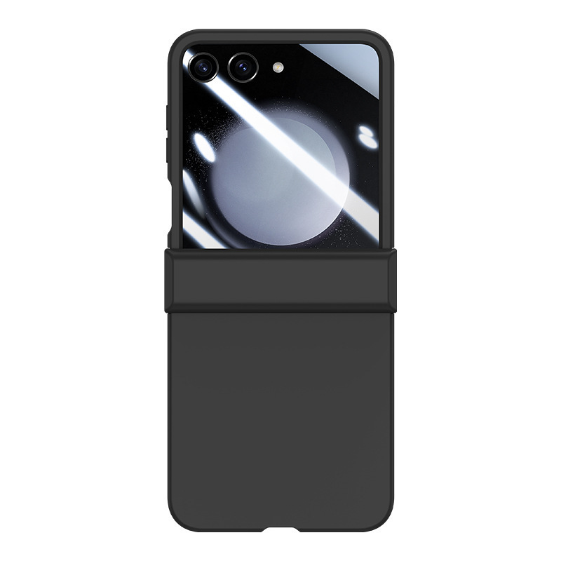 Compatible with Samsung Z Flip7 phone case, 6/5-inch large window case, integrated hinge, full-coverage drop-proof protective case.