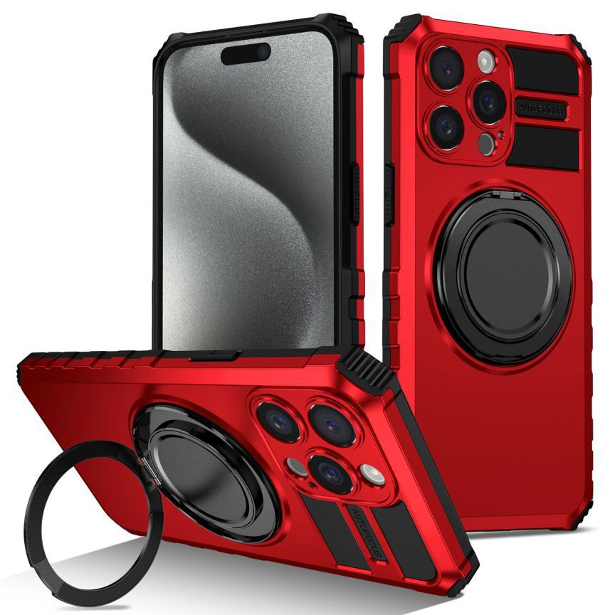 Compatible with Apple iPhone 17 Pro Max and 16 Plus magnetic rotating stand, 15/14mm shockproof, 13PR protective case