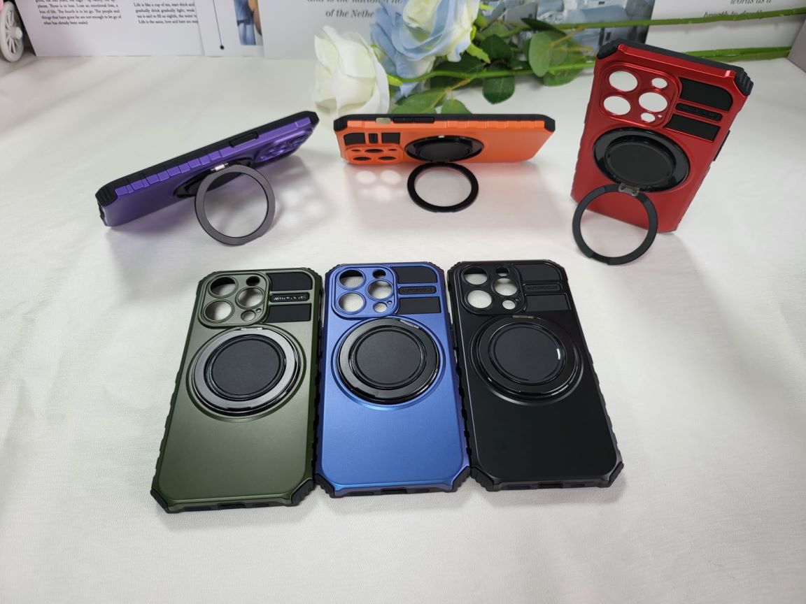 Compatible with Apple iPhone 17 Pro Max and 16 Plus magnetic rotating stand, 15/14mm shockproof, 13PR protective case