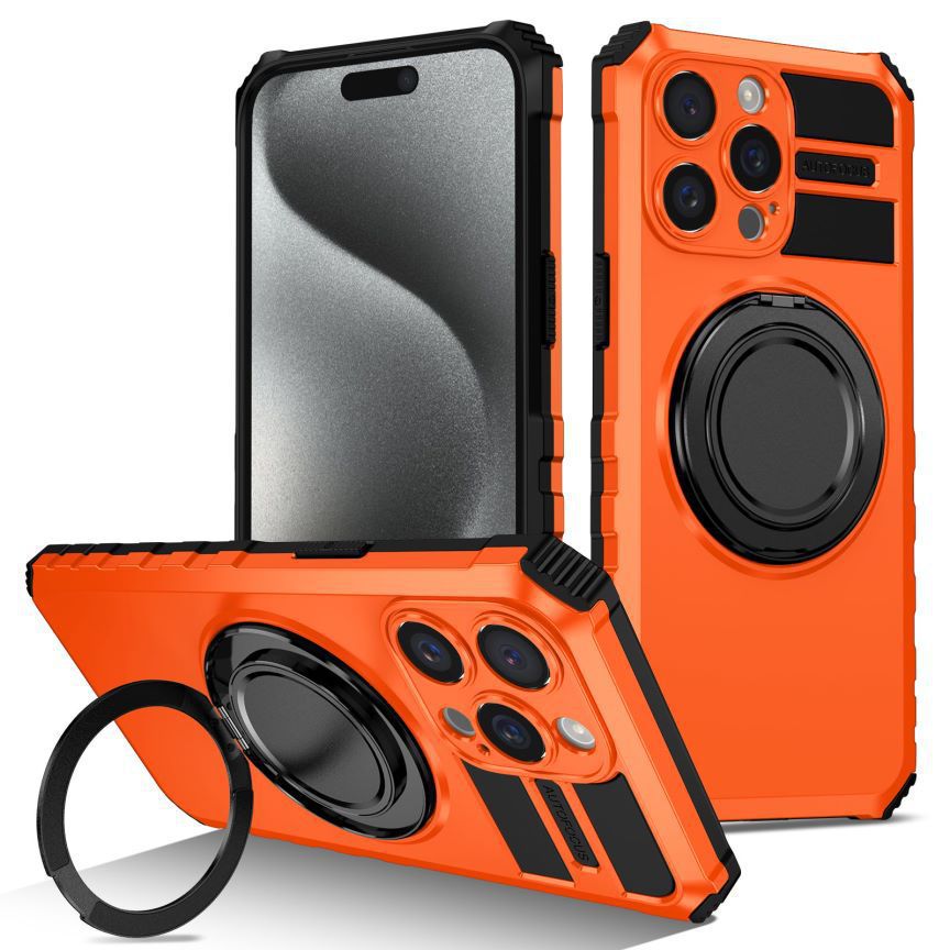 Compatible with Apple iPhone 17 Pro Max and 16 Plus magnetic rotating stand, 15/14mm shockproof, 13PR protective case