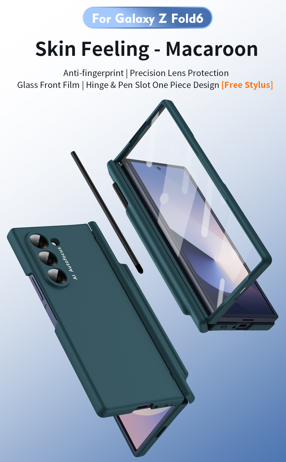 Samsung Z Fold7/6 Phone Case W25 Spring Hinge Pen Holder with Pen Case Film Full Coverage Drop Protection Case