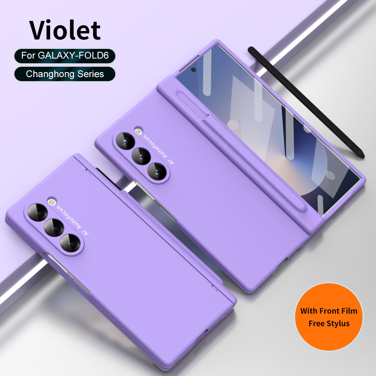 Samsung Z Fold7/6 Phone Case W25 Spring Hinge Pen Holder with Pen Case Film Full Coverage Drop Protection Case