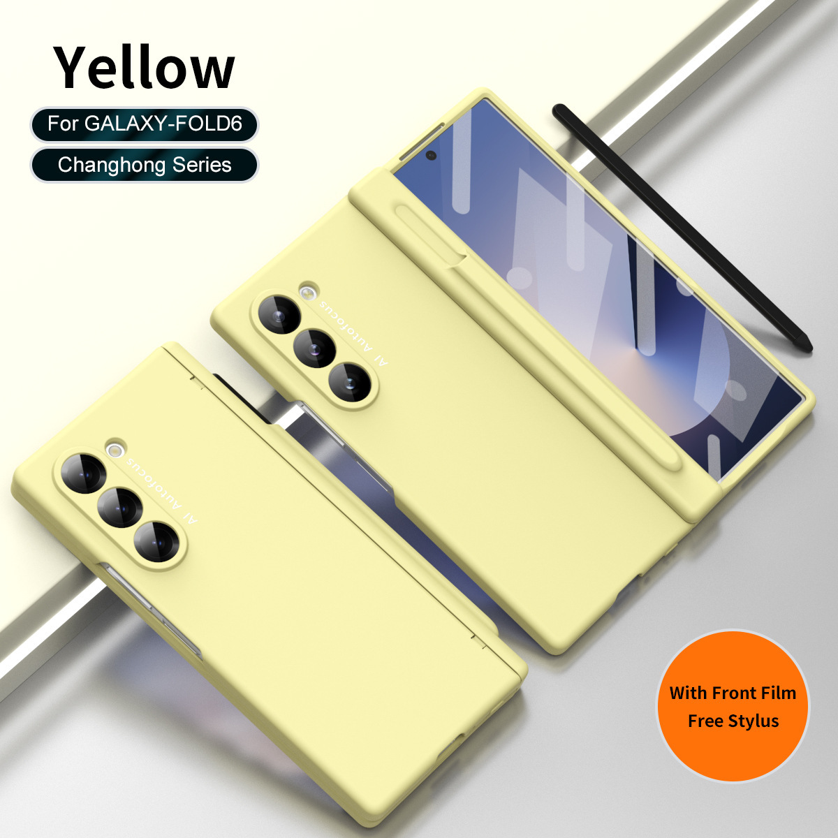 Samsung Z Fold7/6 Phone Case W25 Spring Hinge Pen Holder with Pen Case Film Full Coverage Drop Protection Case