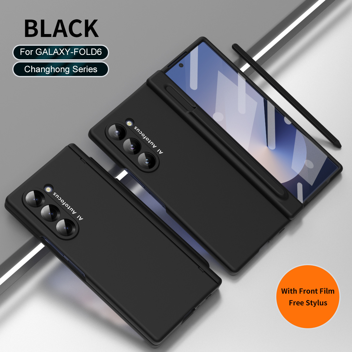 Samsung Z Fold7/6 Phone Case W25 Spring Hinge Pen Holder with Pen Case Film Full Coverage Drop Protection Case