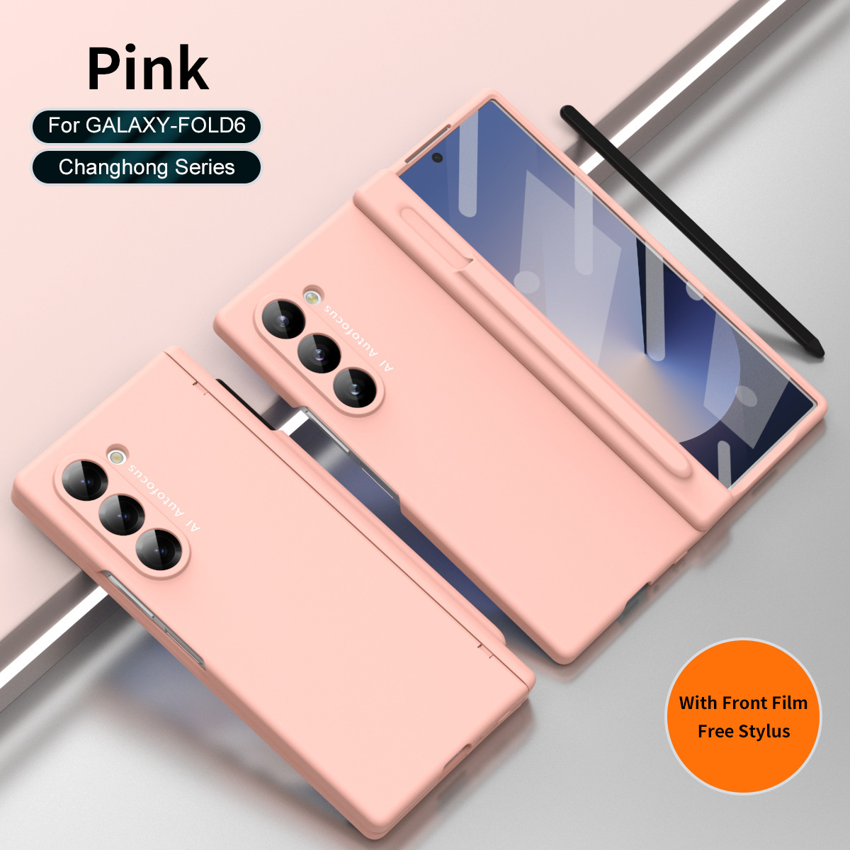 Samsung Z Fold7/6 Phone Case W25 Spring Hinge Pen Holder with Pen Case Film Full Coverage Drop Protection Case