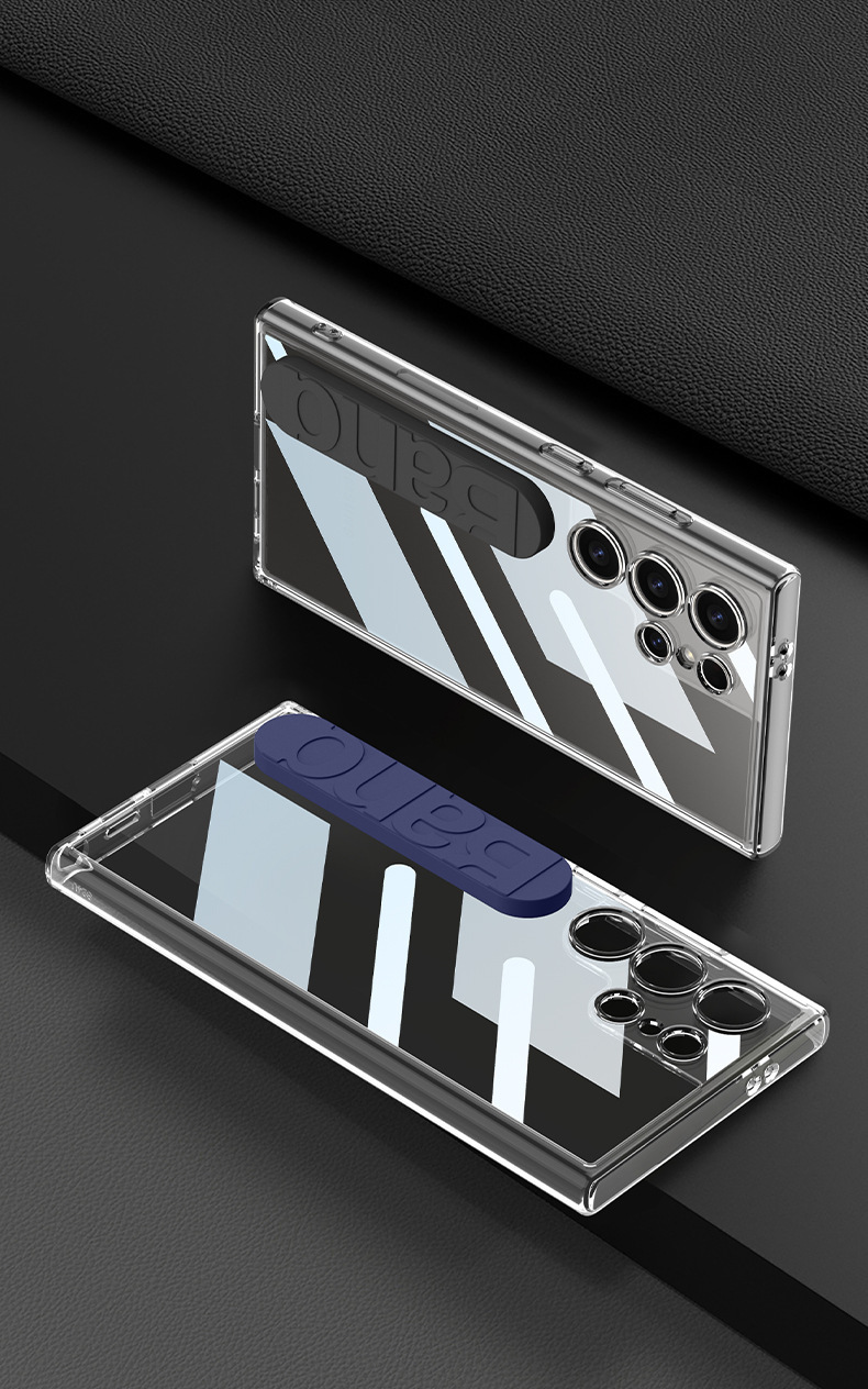 Compatible with Samsung S25/S24 ULTRA phone case, silicone wrist strap, space case with fine holes, transparent, shockproof protective case.