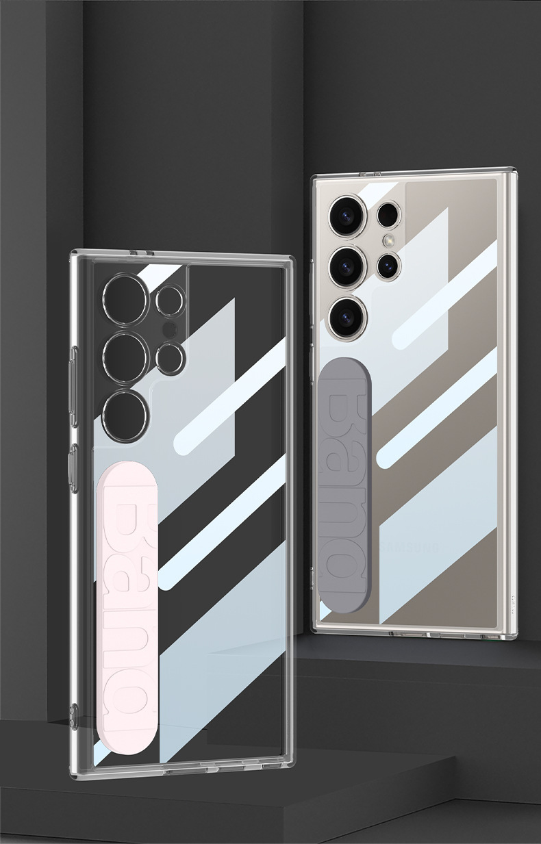 Compatible with Samsung S25/S24 ULTRA phone case, silicone wrist strap, space case with fine holes, transparent, shockproof protective case.