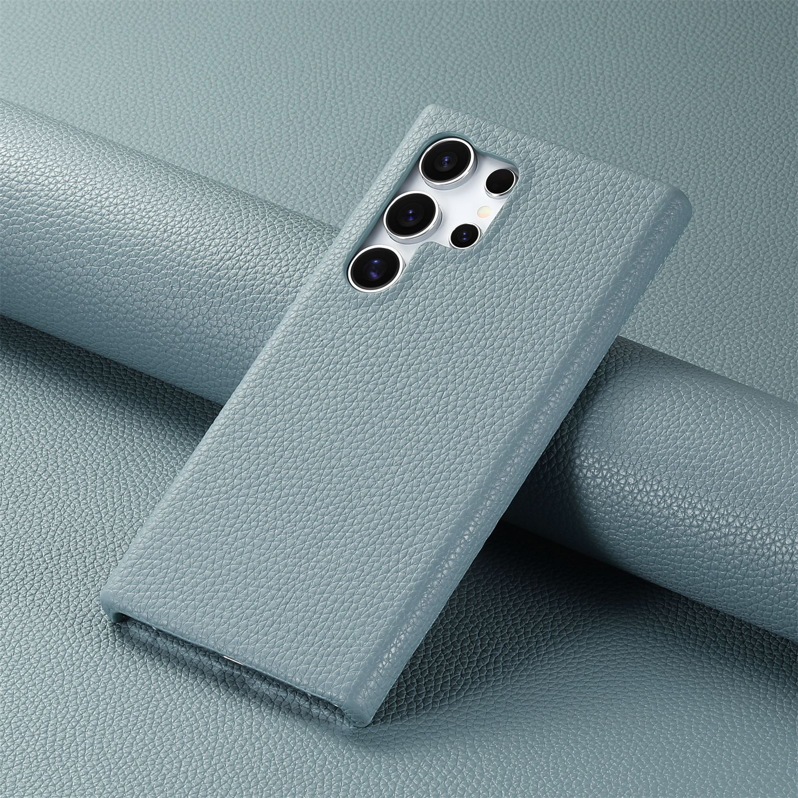Compatible with Samsung S26/25 Ultra phone case A17 lychee leather texture S24P ultra-thin A57 shockproof protective case A35