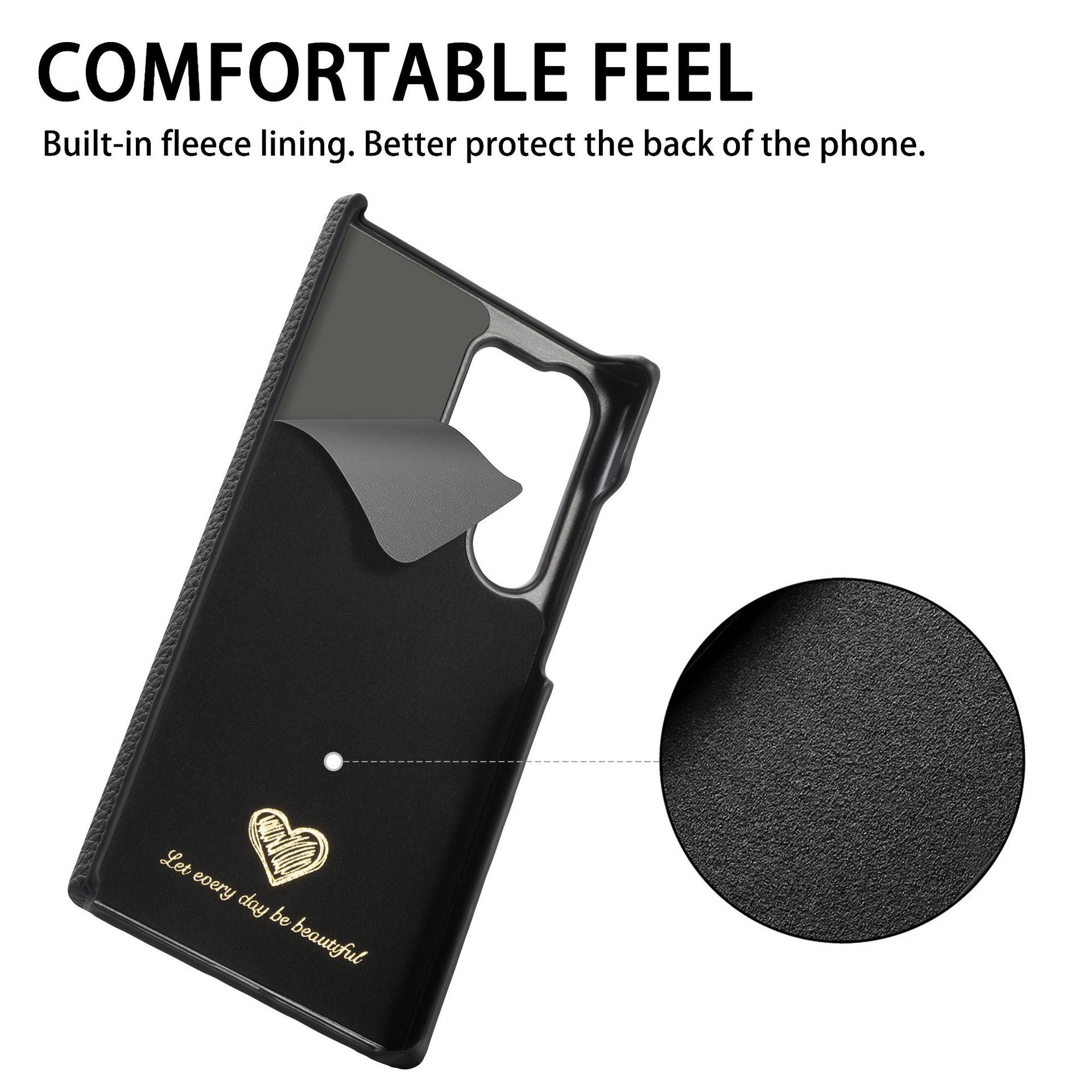 Compatible with Samsung S26/25 Ultra phone case A17 lychee leather texture S24P ultra-thin A57 shockproof protective case A35