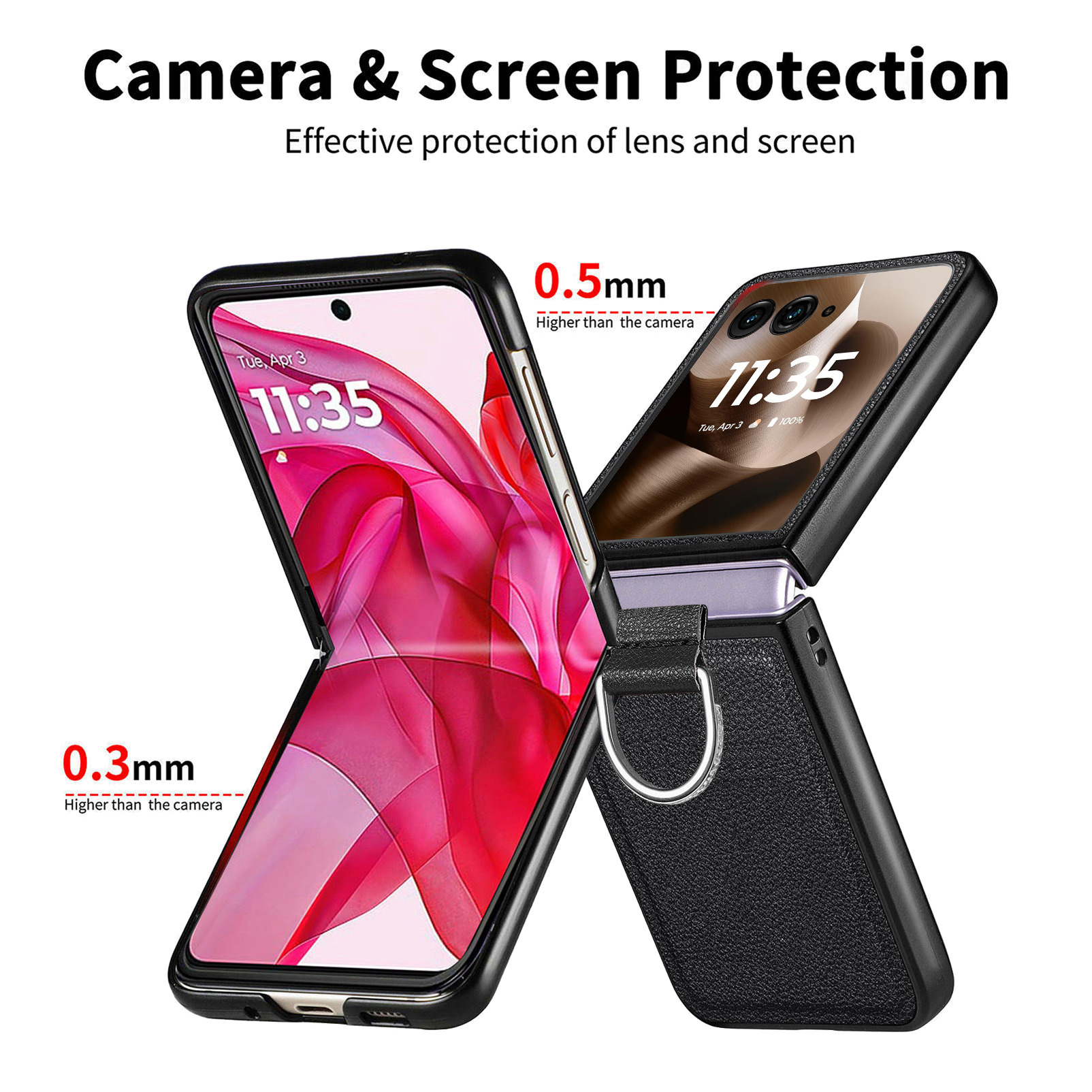 Motorola Razr70 phone case 60 Ultra with pebbled texture, 50U folding screen protective case