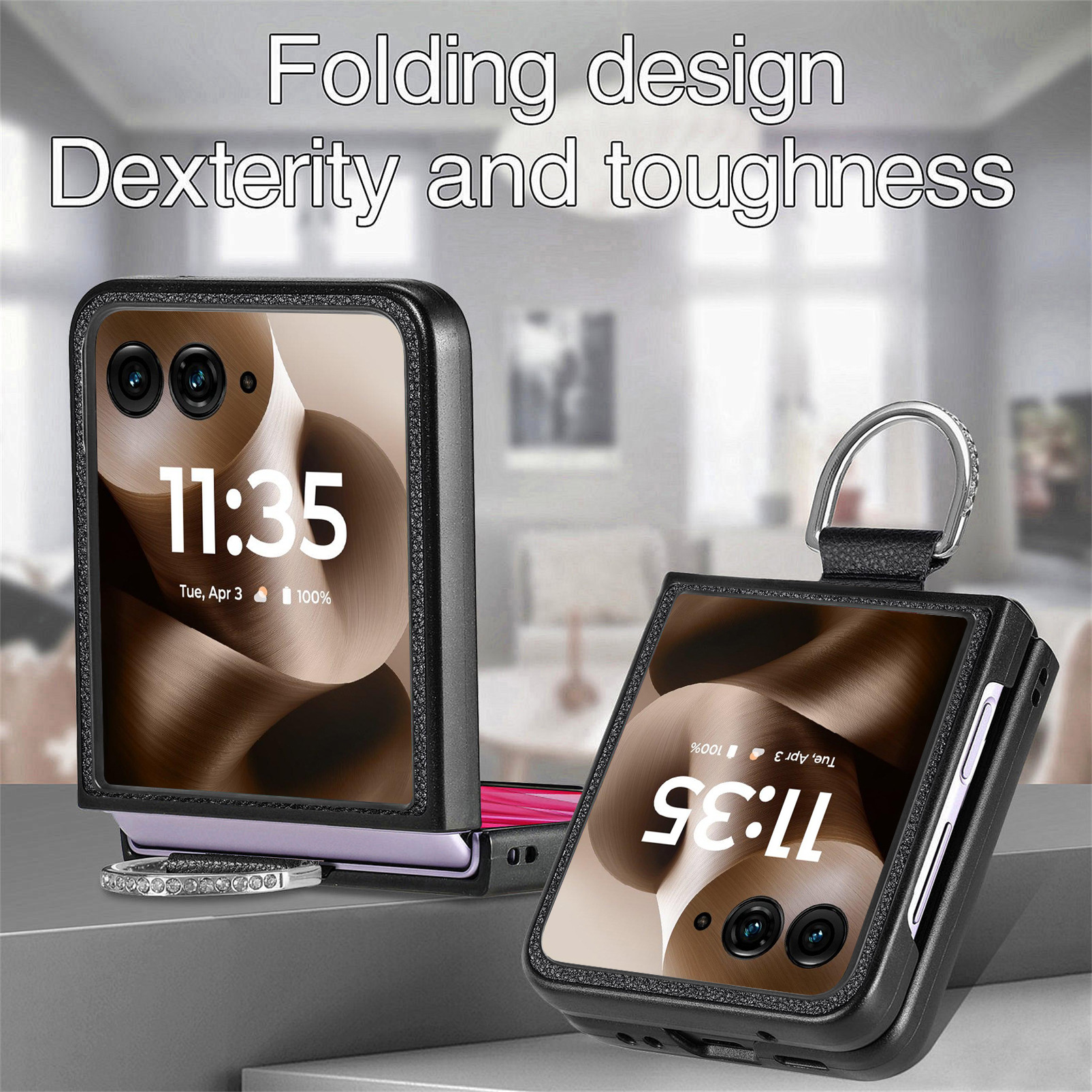 Motorola Razr70 phone case 60 Ultra with pebbled texture, 50U folding screen protective case