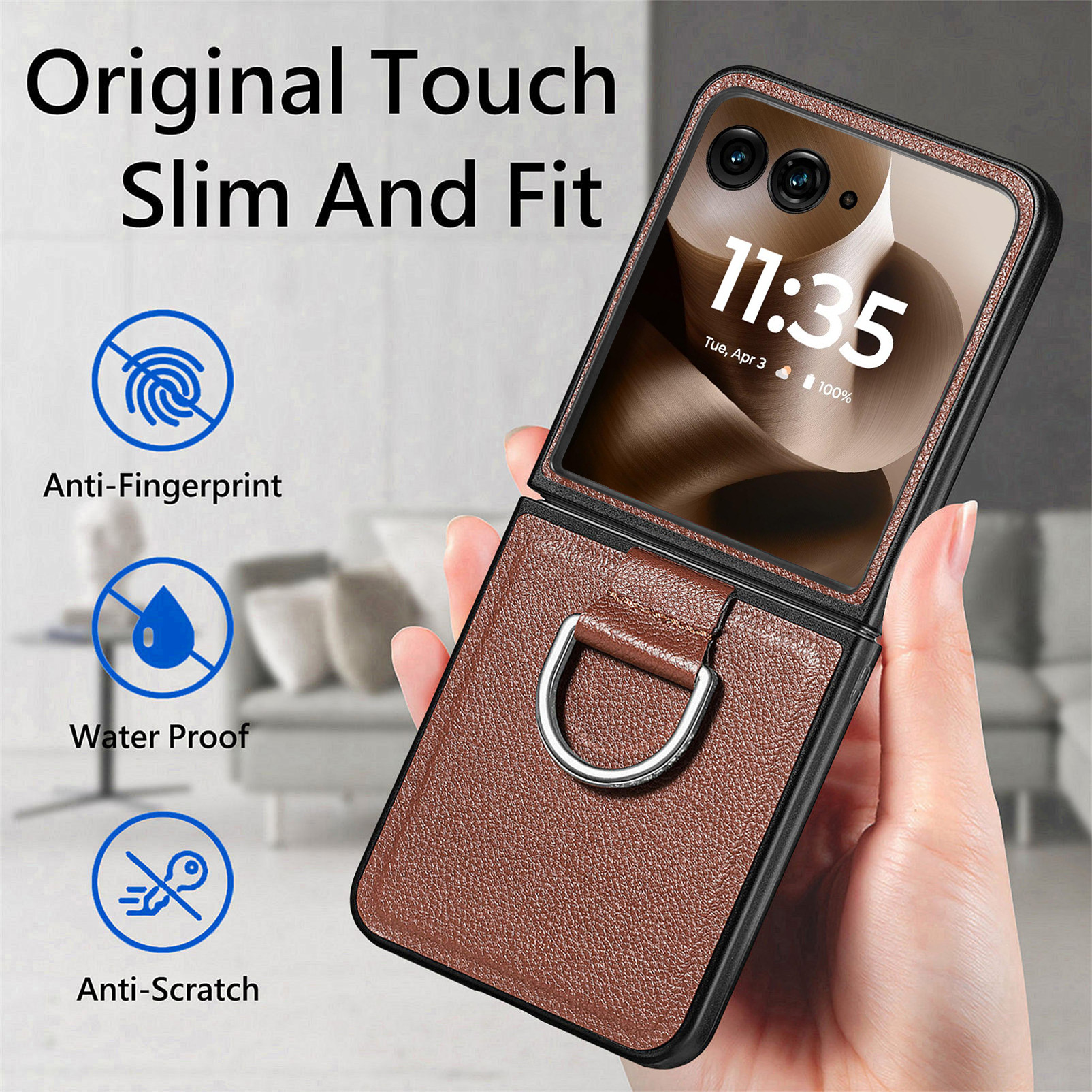 Motorola Razr70 phone case 60 Ultra with pebbled texture, 50U folding screen protective case