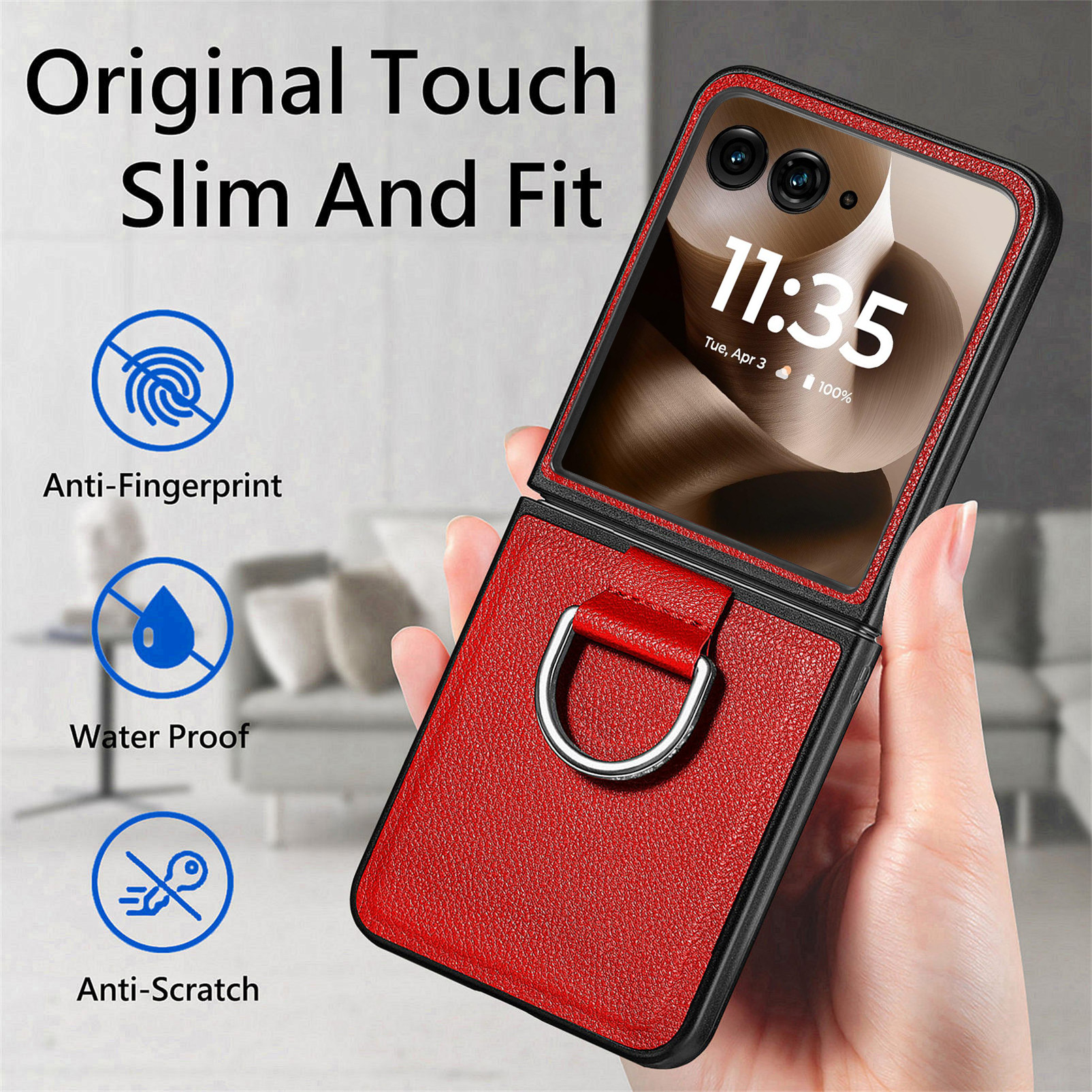 Motorola Razr70 phone case 60 Ultra with pebbled texture, 50U folding screen protective case